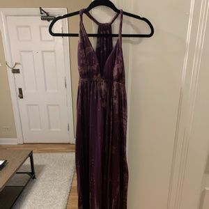 Purple Tie-Dye Maxi Dress